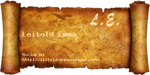 Leitold Emma névjegykártya